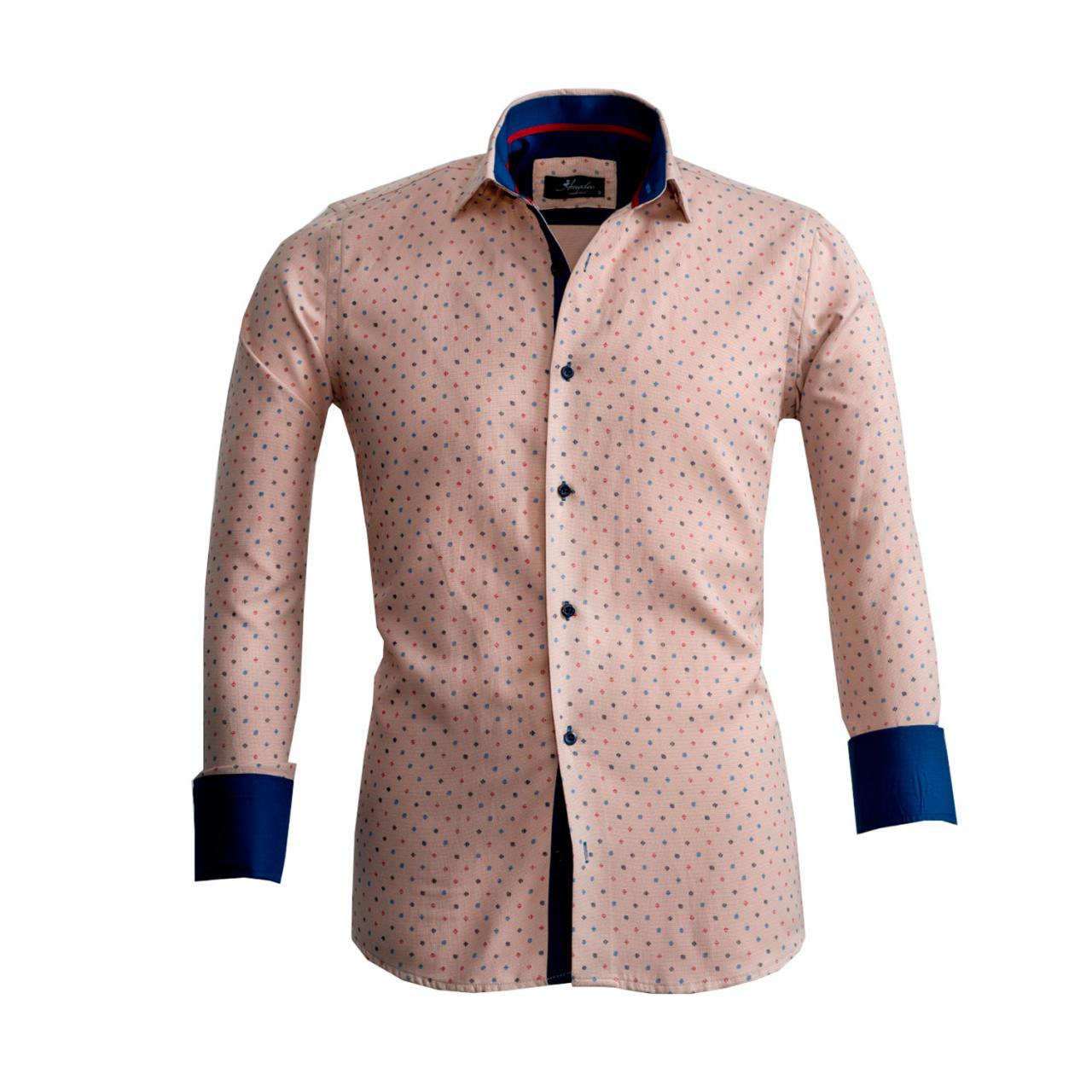 Mens yellow french cuff dress shirt