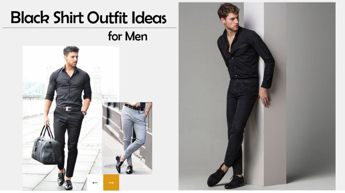 Black dress shirt outfit men