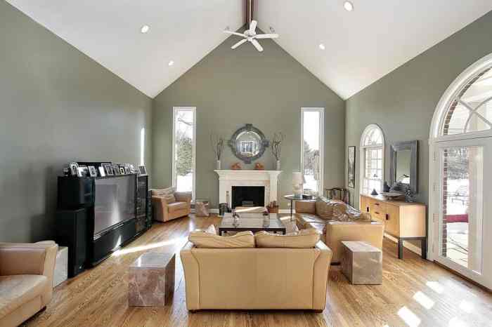 How to decorate cathedral ceiling living rooms